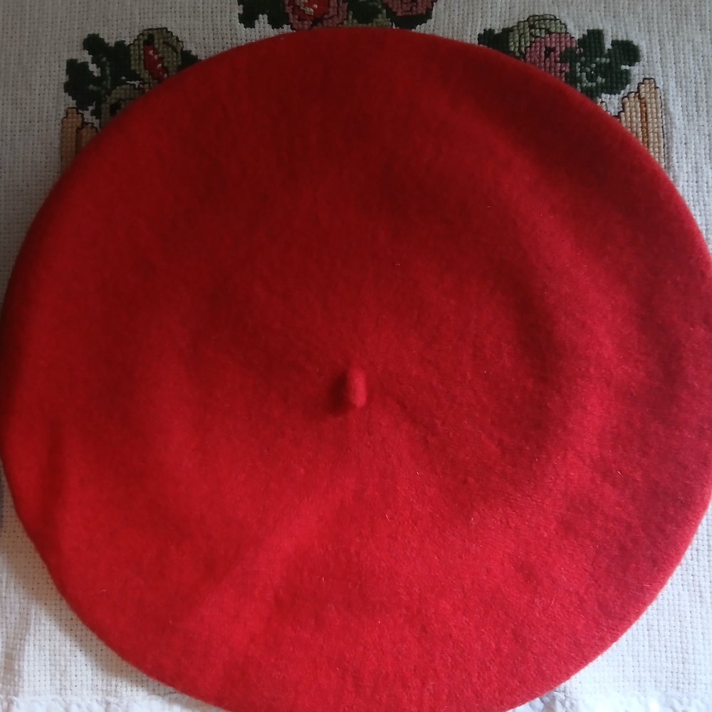 Sears Black Wool Beret